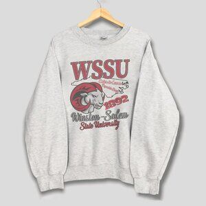 Vintage WSSU Crewneck Sweatshirt, Winston-Salem State University Big Logo Shirt